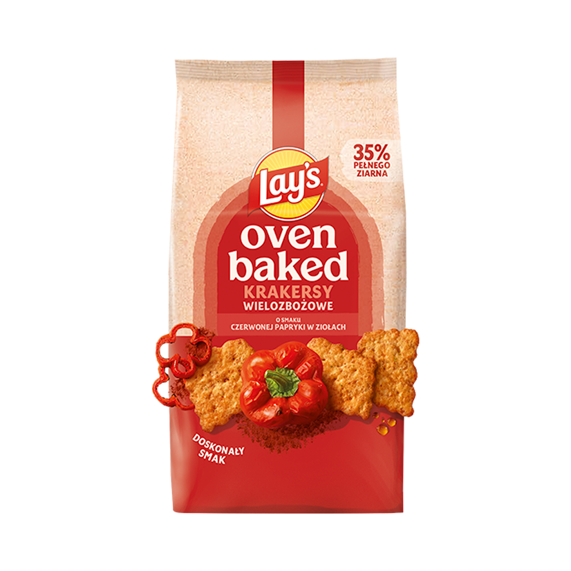 Lay's Oven Baked Krakersy Czerwona Papryka  w Ziołach