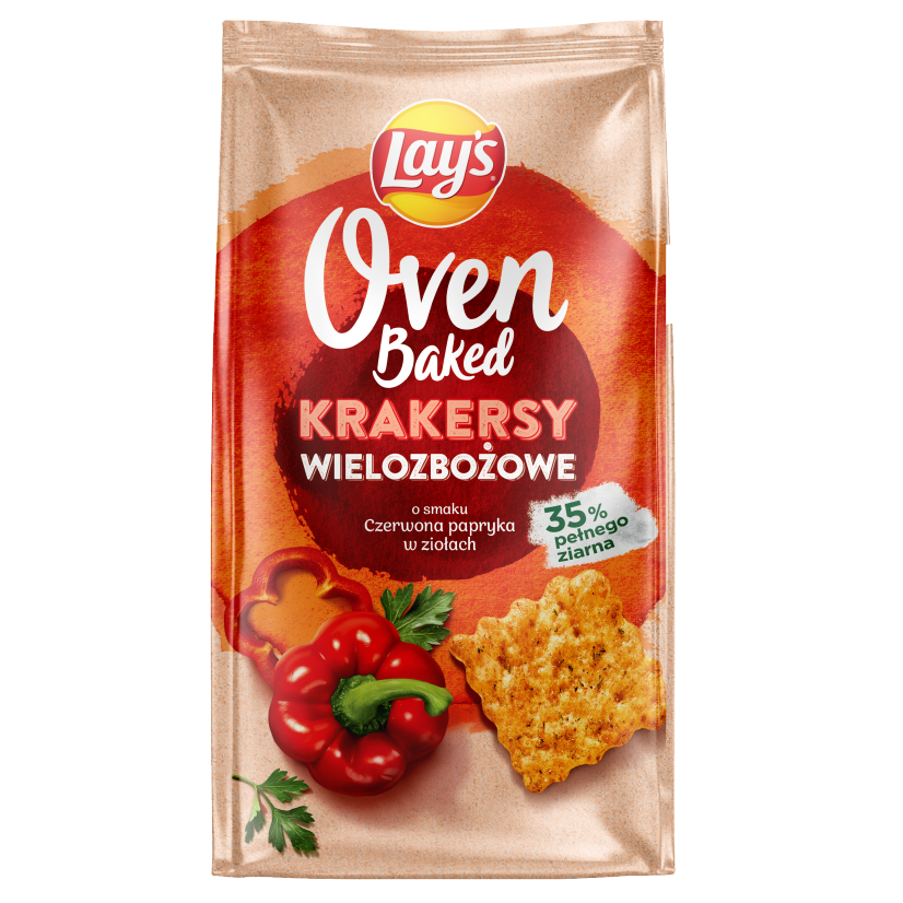 Lay's Oven Baked Krakersy Czerwona Papryka  w Ziołach